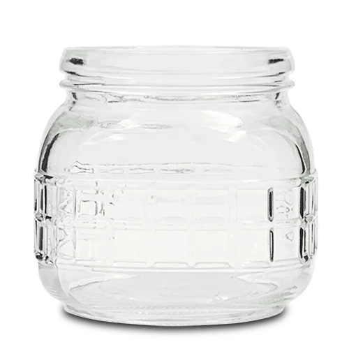 22 oz hinged lid waffle square jar wholesale