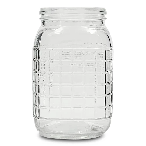 50 oz/1.5L hinged lid waffle square jar wholesale