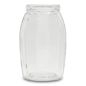 1.5L polygon barrel jar with clamp lid wholesale
