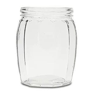 24 oz polygon barrel jar with clamp lid wholesale