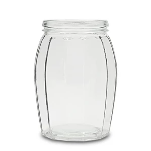 40 oz polygon barrel jar with clamp lid wholesale