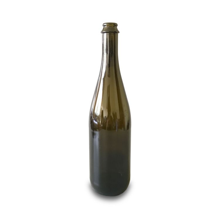 750ml green & flint champagne glass bottle