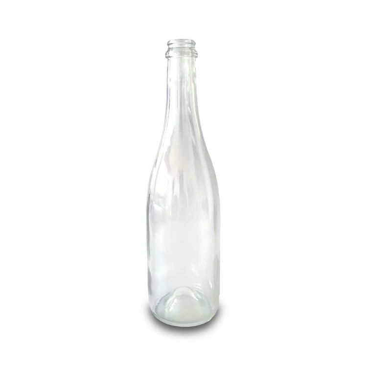 750ml green & flint champagne glass bottle