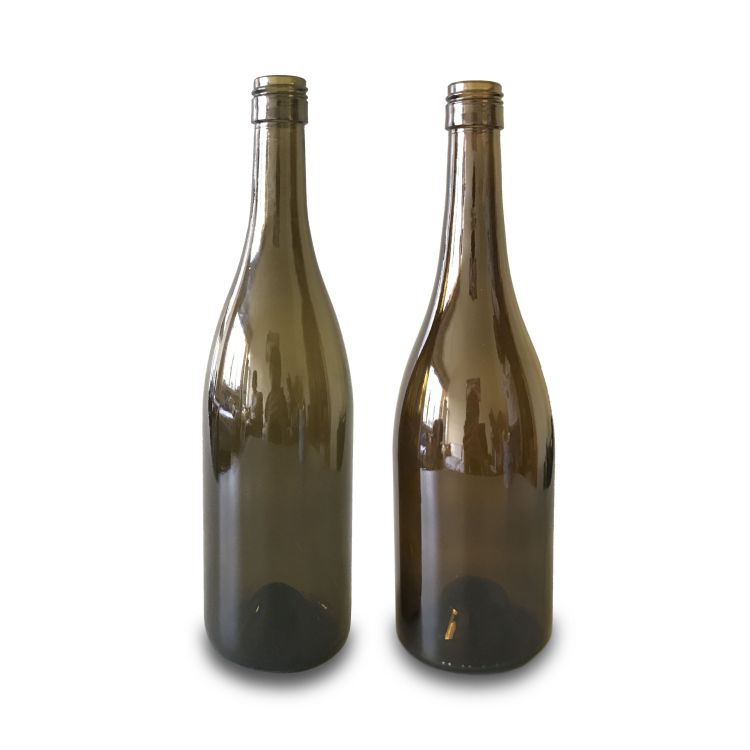 750ml burgundy wine bottle with screw cap finish