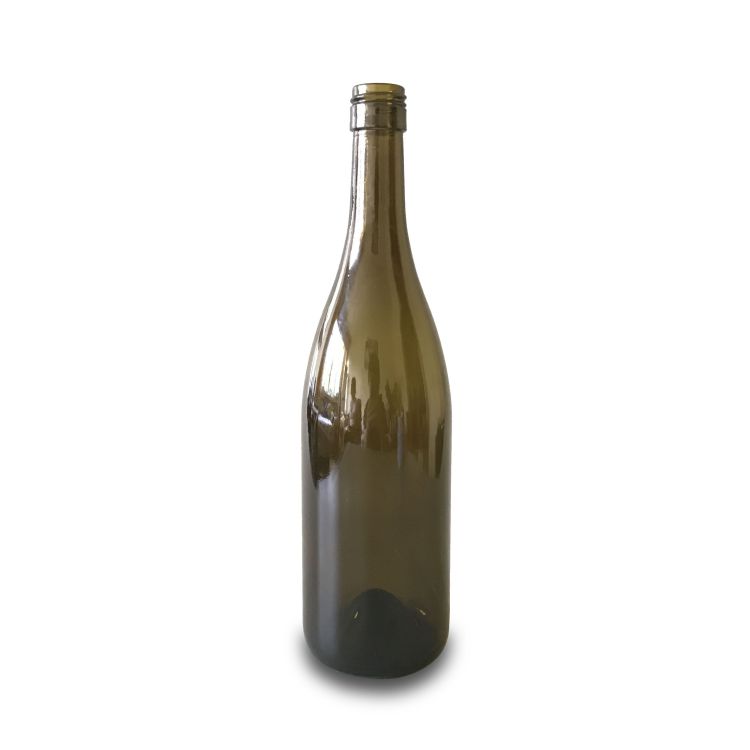 750ml burgundy wine bottle with screw cap finish