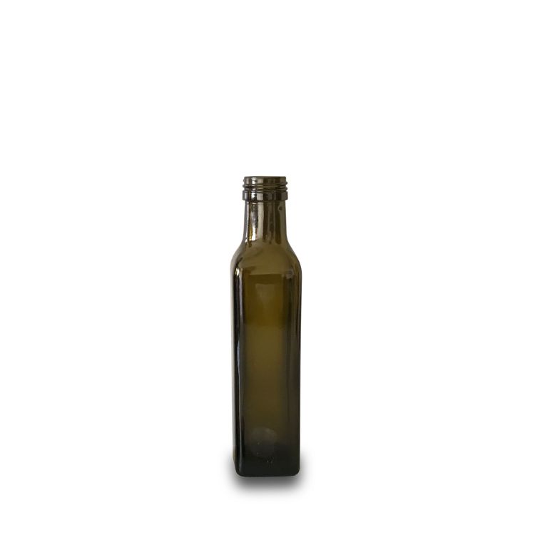 250ml Quadra Marasca antique green olive oil bottle