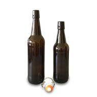 750ml & 500ml glass beer bottle with flip top