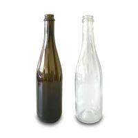 750ml green & flint champagne glass bottle