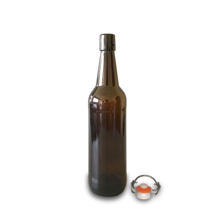 750ml amber beer bottles with flip top 