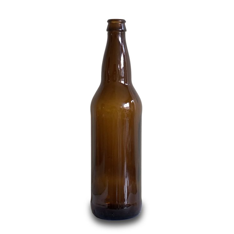 22oz/640ml Amber Crown Top Beer Bomber Bottle