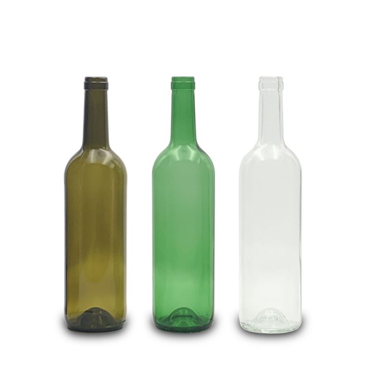 750ml flint/green claret bottle