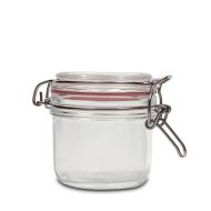 5.4 oz Glass Mini Hermes Jar With Clamp Lid