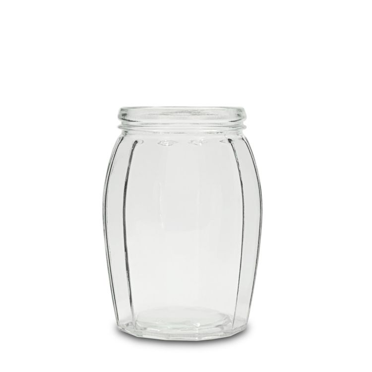 Wholesale 1200ml Polygon Jar | Glass Kitchen Storage Containers