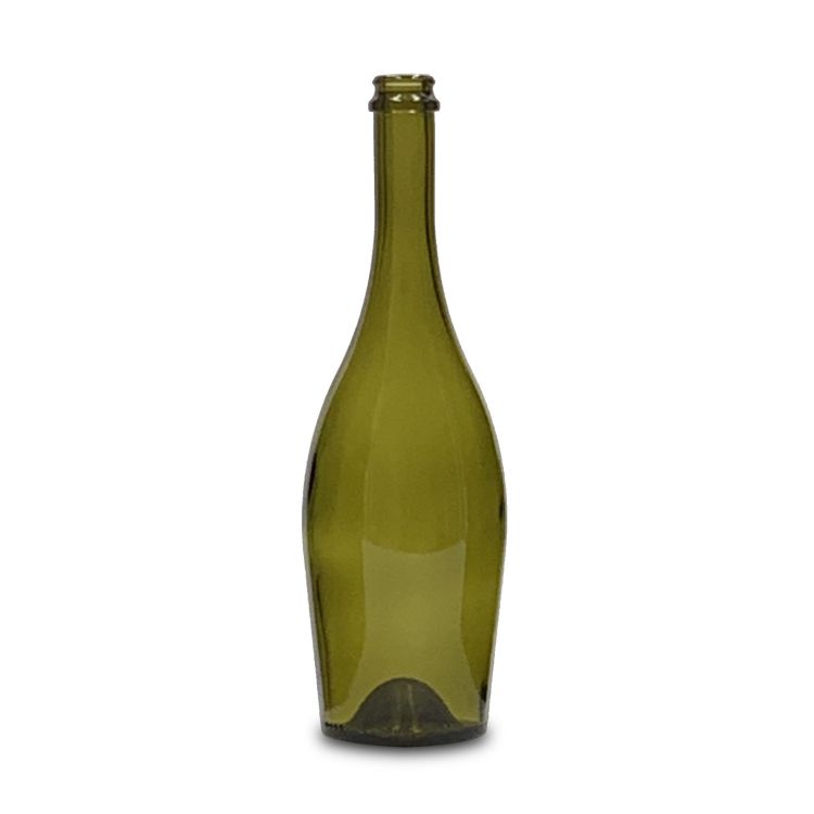 750ml green champagne wine bottle