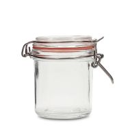 7.7oz 220ml Glass Mini Hermes Jar With Clamp Lid