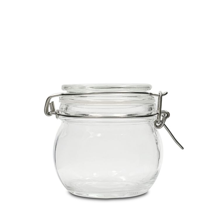 Round Glass Jars In Bulk | 450ml/15oz | Clip-Top