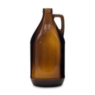 1/2 Gallon (64 oz.) Amber Glass Beer Growler