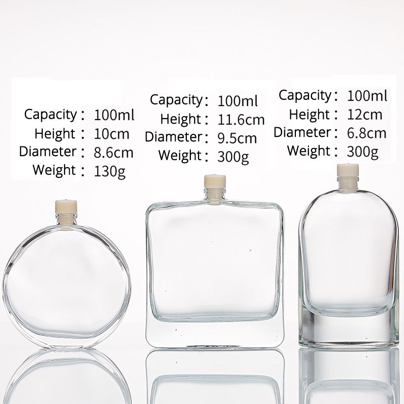100ML Custom Luxury Glass Bottles are used for Reed Diffuser Bottles,Aromatherapy Bottles