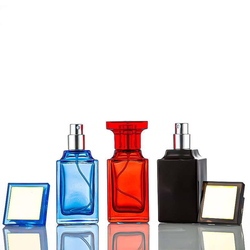 Red perfume bottles