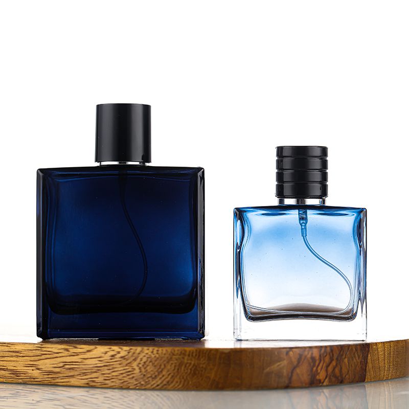 Blue perfume bottle