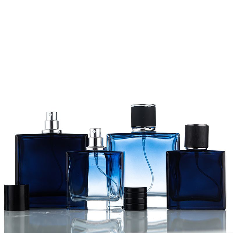 Blue perfume bottle