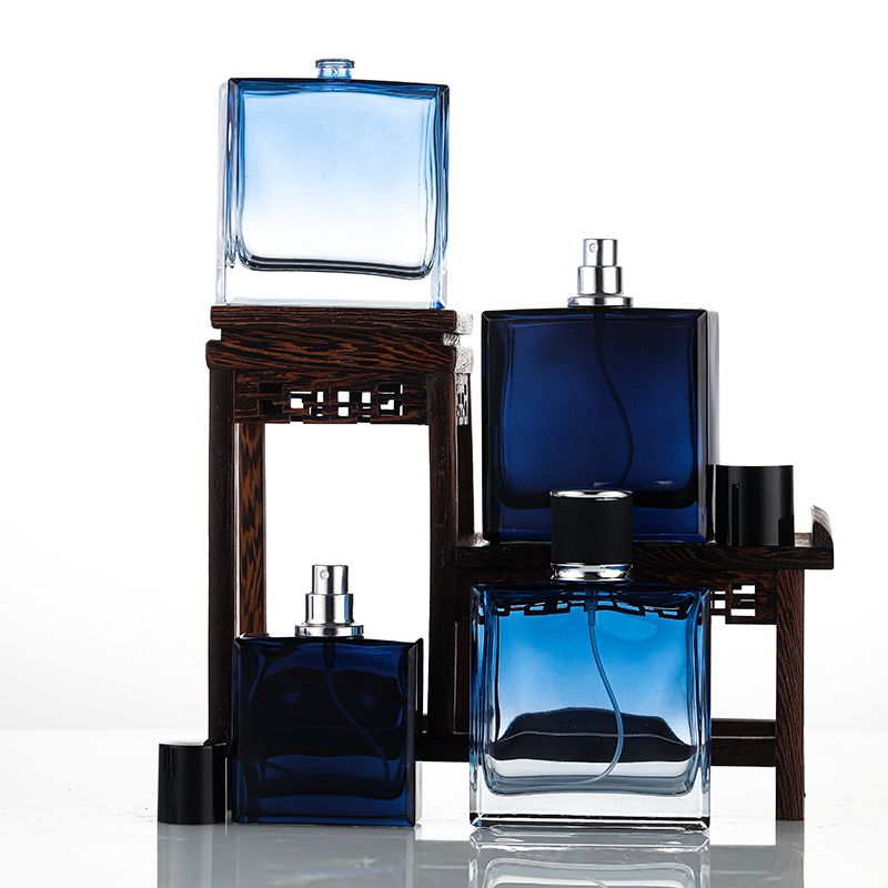 Blue perfume bottle