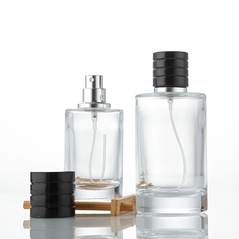 Cylindrical perfume bottle