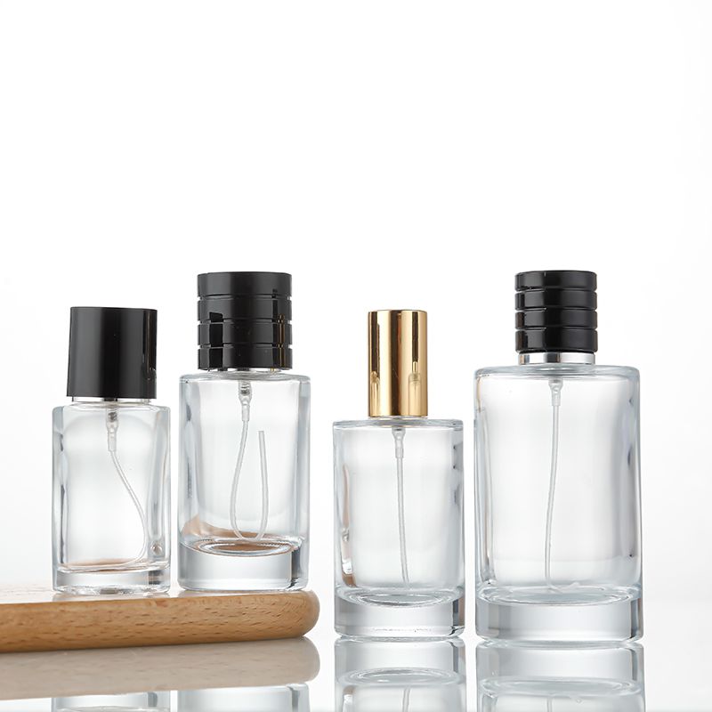 Cylindrical perfume bottle