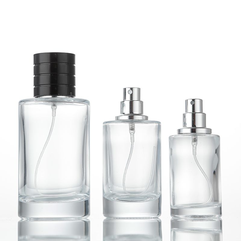 Cylindrical perfume bottle