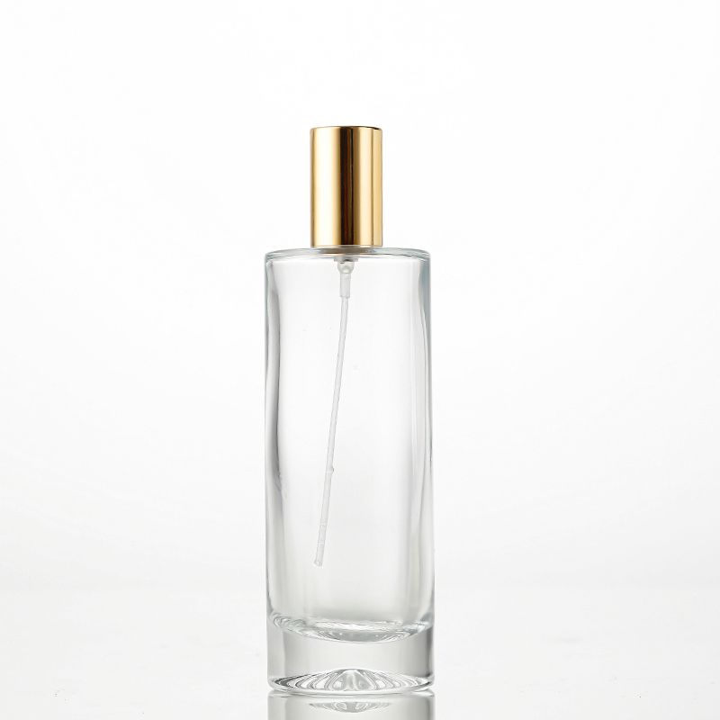 Slim cylindrical perfume bottle