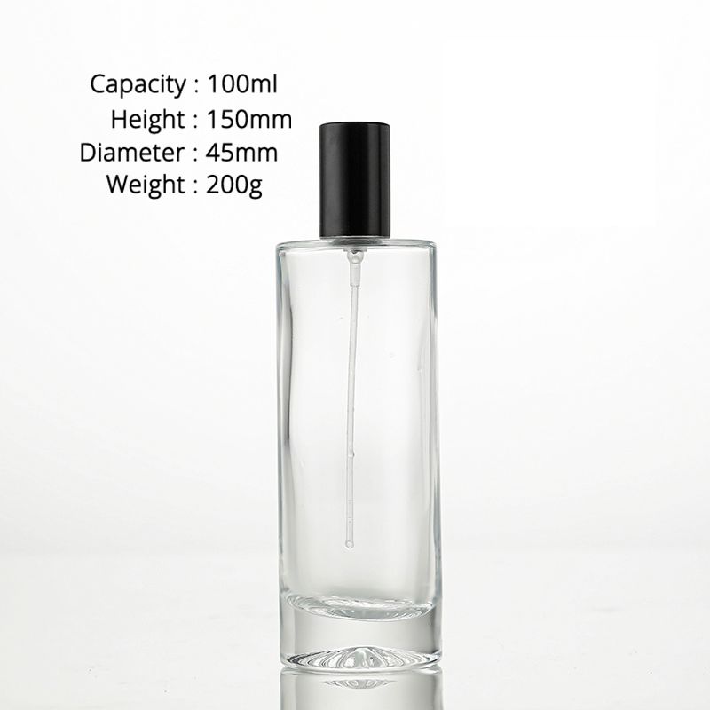 Slim cylindrical perfume bottle