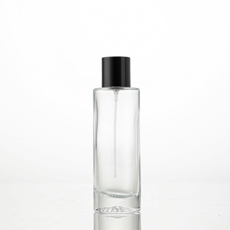 Slim cylindrical perfume bottle