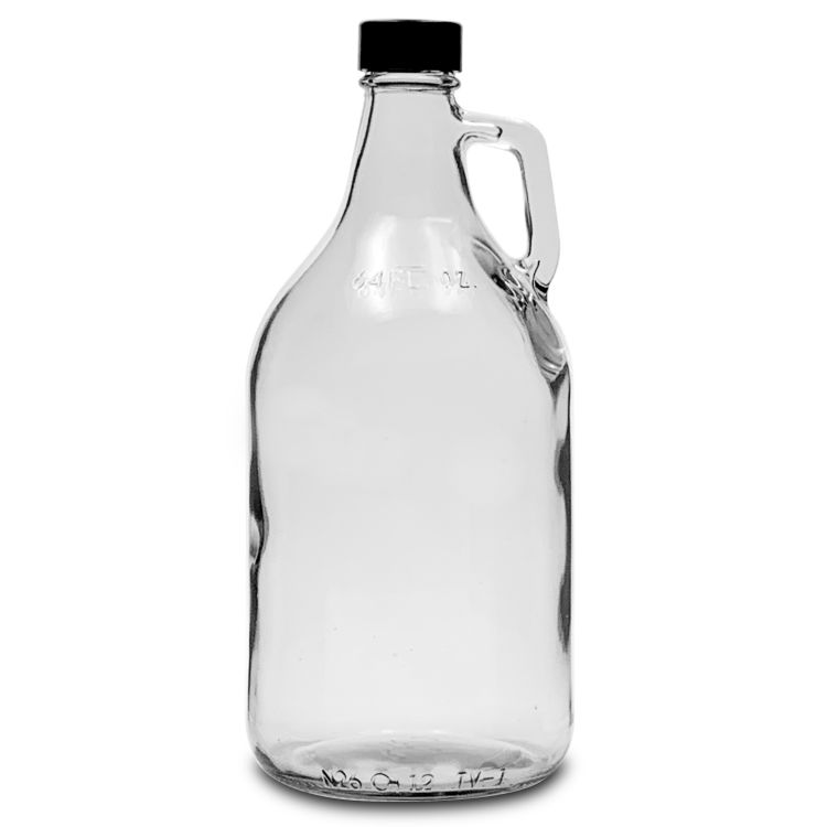 64 Oz clear growlers