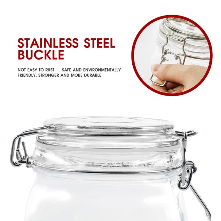 Round Glass Jars In Bulk | 450ml/15oz | Clip-Top