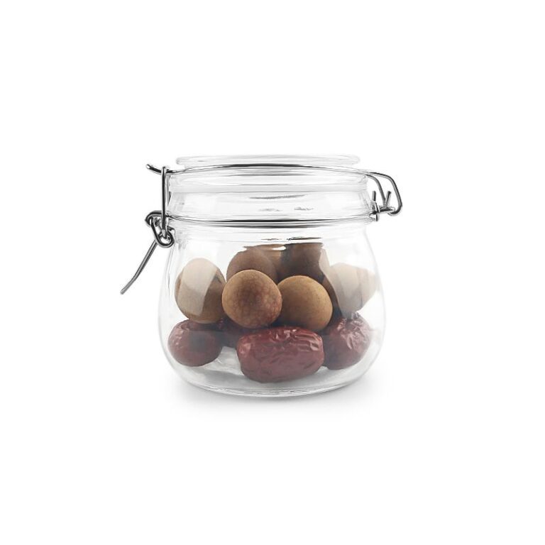Round Glass Jars In Bulk | 450ml/15oz | Clip-Top