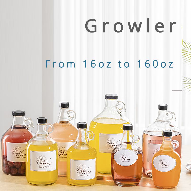 Wholesale Glass Growlers | Jugs with Lids | 3L