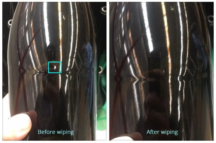 Solve Champagne bottle scratch issue