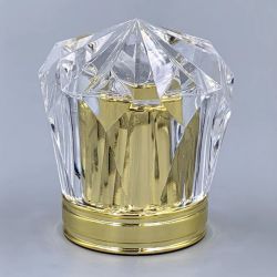 Diamond shaped cap for luxury perfume bottles