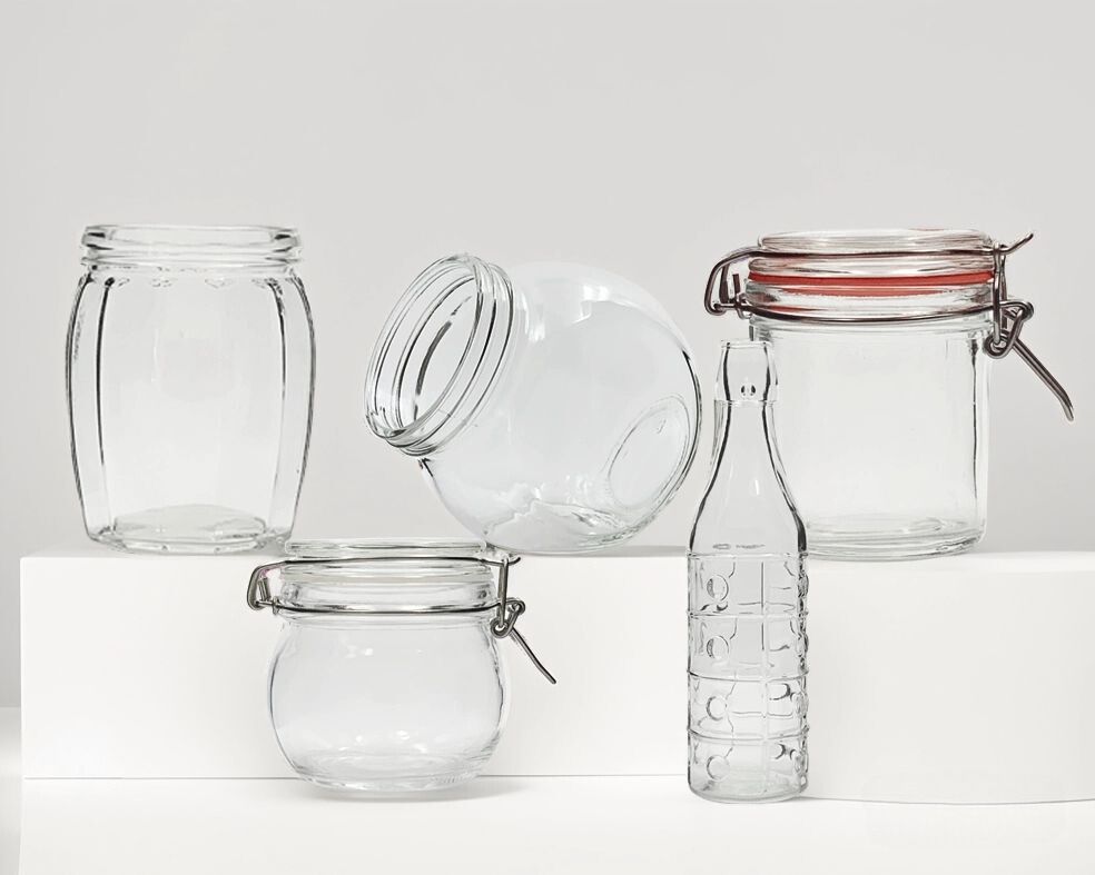 Slanted Glass Jar in Bulk | 650ml/22oz