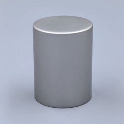 Matte silver perfume cap for toilette vials