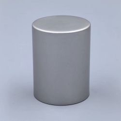 Matte silver perfume cap for toilette vials