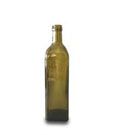 Square 500ml antique green oil bottle