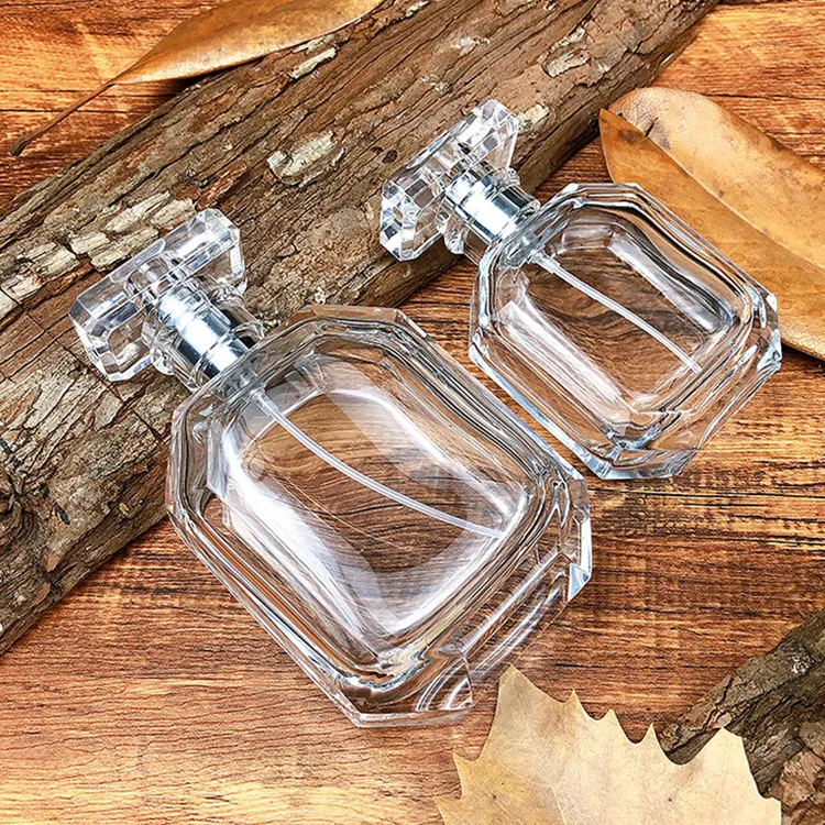 Hexagonal Glass Empty Perfume Bottle spray bottles for Cosmetic Container