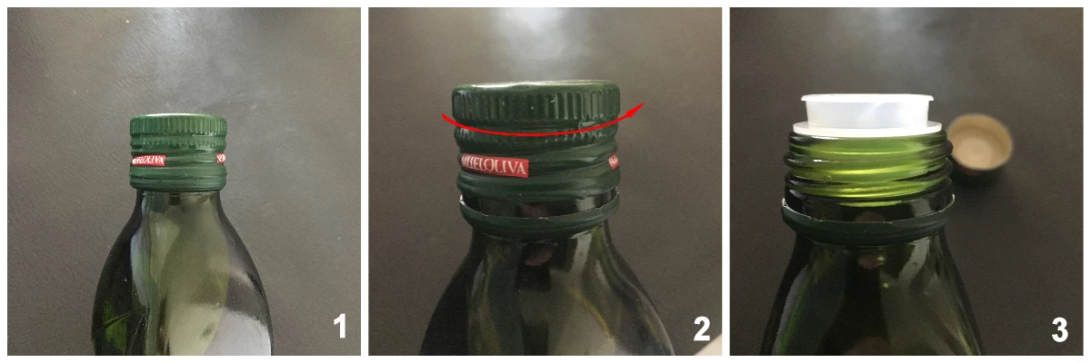 How to open olive oil bottle?